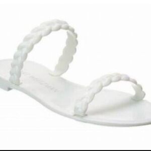 STUART WEITZMAN Sawyer Braided Jelly Flat Sandals SIZE 10 Pre-Owned